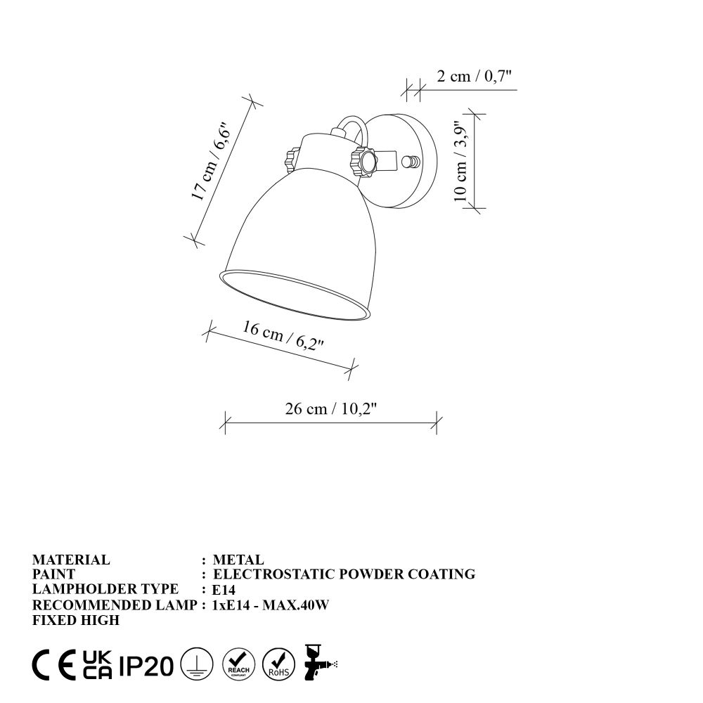 Zidna Lampa Spotkafası - 13792, boje: Zlato slika 8