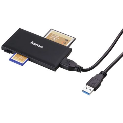 Hama USB 3.0 Multi citac kartica, SD/microSD/CF/MS,crni slika 2