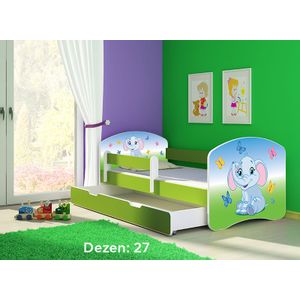 Deciji krevet ACMA II 140x70 F + dusek 6 cm GREEN27