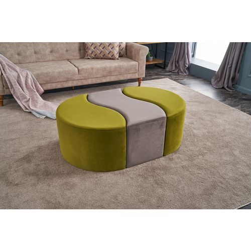 Atelier Del Sofa Tabure, zelena Mink, Alya Puf - Green, Mink slika 1