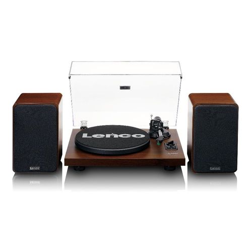 Gramofon LENCO LS-600WA, sa zvučnicima, Bluetooth 5, ugrađeno predpojačalo i pojačalo, RCA izlaz, 2x30W RMS, 33 i 45 RPM, Audio-Technica cartridge AT-VM95E slika 1