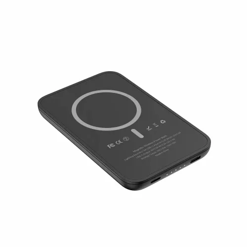 POWER BANK VEGER MagOn Kick s induktivnim punjenjem podržava punjenje s MagSafe 15W - 5 000mAh PD 20W crna slika 4