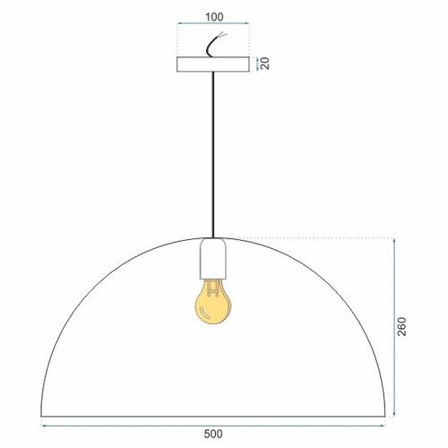 TOOLIGHT Viseća stropna svjetiljka Crna 50cm APP379-1CP slika 12