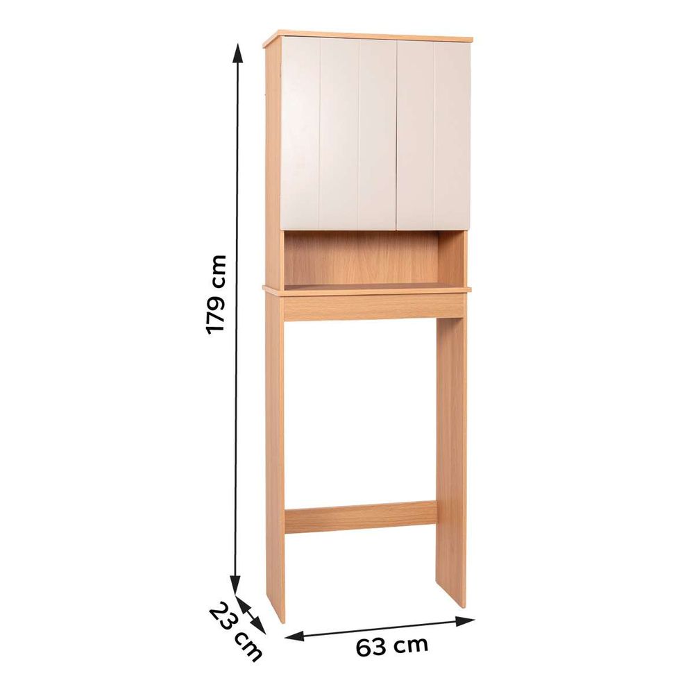 Tendance kupaonski ormarić za iznad wc školjke Rivoli, 2 vrata + 1 polica 179x23x63 cm, MDF slika 2