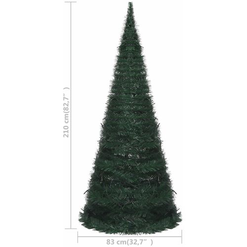 Prigodno umjetno božićno drvce s LED svjetlima zeleno 210 cm slika 9