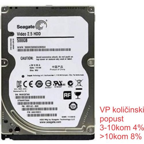 HDD 2.5 ** 500GB ST500VT000 SEAGATE 16MB 5400RPM SATA3 7mm slika 2