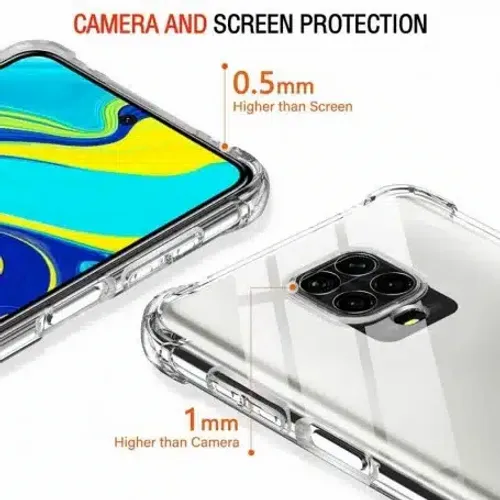 Techsuit Shockproof Clear Silicone prozirna maskica otporna na udarce za Xiaomi Redmi Note 9S / Note 9 Pro / Note 9 Pro Max slika 3