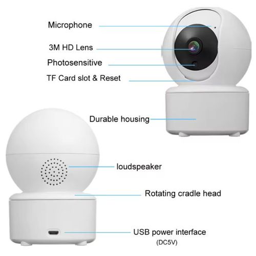 CAM-IP3MP-Q7 GMB kamera 3 mpix microSD iCSee xmeye pro app Two-way voice PTZ 3,6mm slika 5