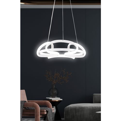 Arcturus White-White Light White Chandelier slika 1