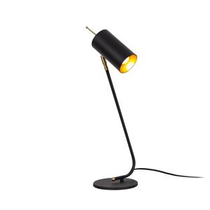 Opviq Stolna lampa TABLE metalna crna, 8 x 26 cm, visina 55 cm, duljina kabla 200 cm, E27 40 W, Sivani - MR-611