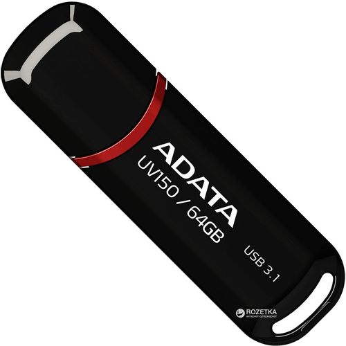 AData USB Fleš 64GB USB 3.0 Crni, AUV150-64G-RBK slika 1