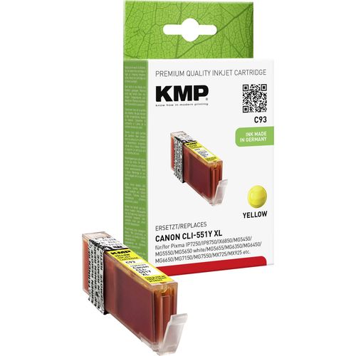 KMP tinta zamijenjen Canon CLI-551Y, CLI-551Y XL kompatibilan  žut C93 1519,0009 slika 3