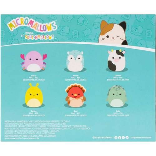 Squishmallows Micromallows 6cm - 6komada (Cailey, Connor, Gavi, Zarina, Hasani, Cole) slika 4