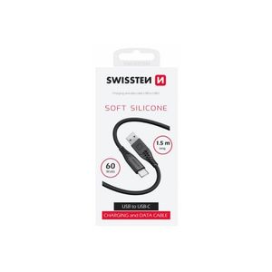 SWISSTEN kabel USB/USB-C, SOFT SILICONE, 3A, 60W, 1.5m, crni