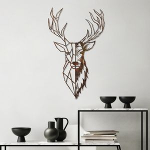 Decorative metal wall accessory Rusty Deer 3, colour: antiquation