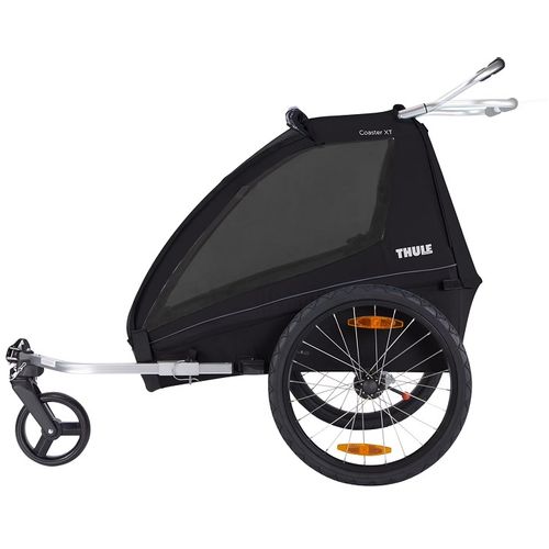 Thule Coaster XT crna dječja kolica i prikolica za bicikl za dvoje djece slika 14