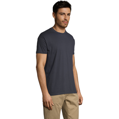 REGENT unisex majica sa kratkim rukavima - Tamno siva, XL  slika 3