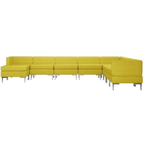 9-dijelni set sofa od tkanine žuti slika 9