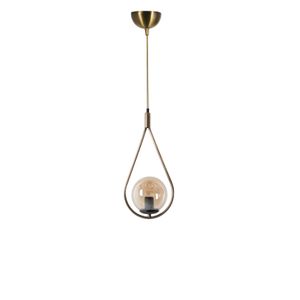 Damla Tekli Bal Camlı Eskitme Sarkıt WhiteCopper Chandelier