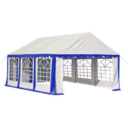Vrtni šator od PVC-a 4 x 6 plavo-bijeli slika 39