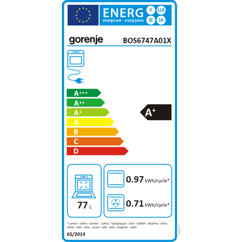 Gorenje ugradbena pećnica BOS6747A01X slika 8