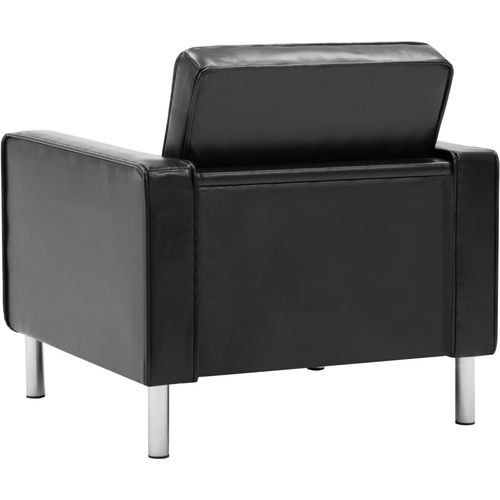 Fotelja od umjetne kože crna slika 36