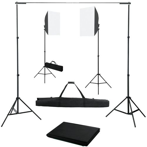 Oprema za fotografski studio sa svjetlima softbox i pozadinom slika 28