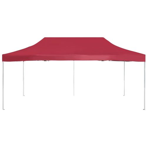 Profesionalni sklopivi šator za zabave 6 x 3 m crvena boja vina slika 5