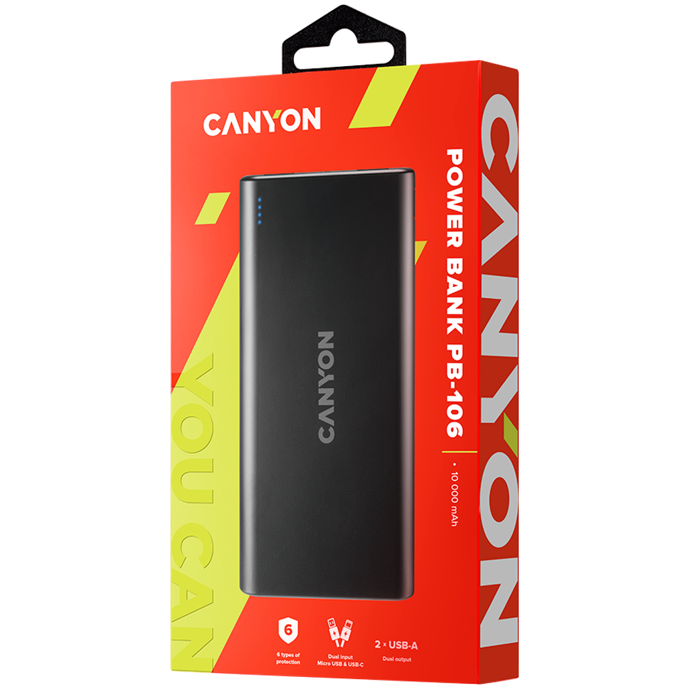 CANYON PB-106 Power Bank 10000mAh Li-poly Baterija slika 3