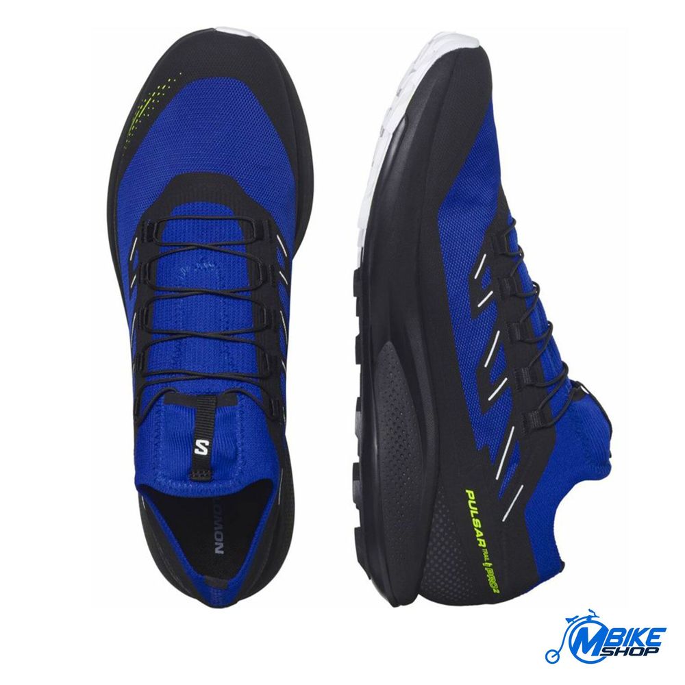 Salomon Muške patike Pulsar Trail Pro 2, Surf The Web/Black/Safety Yellow slika 4