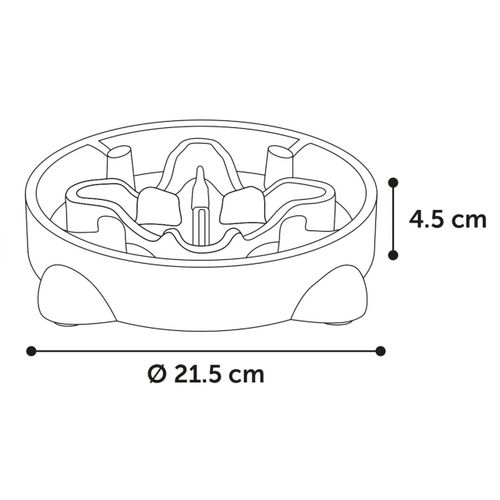 POSUDA ZA HRANO BENO SLOW FEEDER MODRA, M, 800ml slika 3