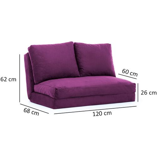 Atelier Del Sofa Dvosjed na razvlačenje TAIDA ljubičasta, Taida - Purple slika 2