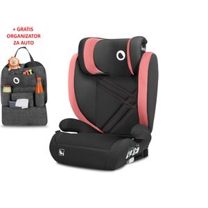 Lionelo i-Size autosjedalica Hugo, ISOFIX, 100-150cm, roza + ORGANIZATOR