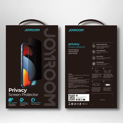 Joyroom Knight Privacy TG Anti-Spy kaljeno staklo za iPhone 13 mini slika 4