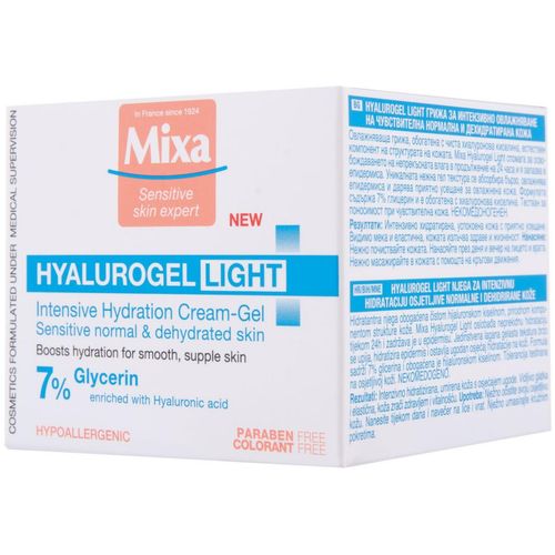 Mixa Hyalurogel Light intenzivna hidratacija, osjetljiva normalna i dehidrirana koža 50 ml slika 3