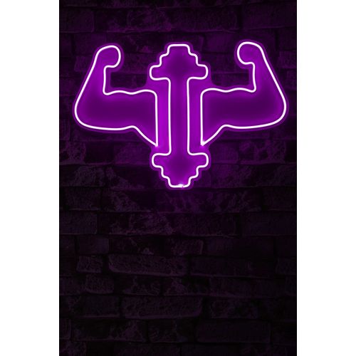 Wallity Ukrasna plastična LED rasvjeta, Gym Dumbbells WorkOut - Pink slika 10
