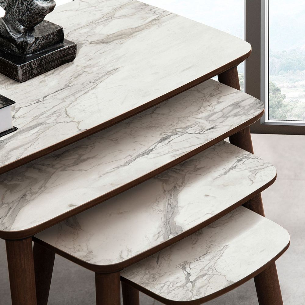Nesting Table Luci - Set od 4 komada u bijeloj boji slika 4