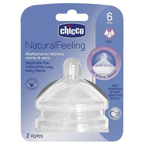 Chicco Duda za flašicu NaturalFeeling Fast 6m+, 2kom slika 1