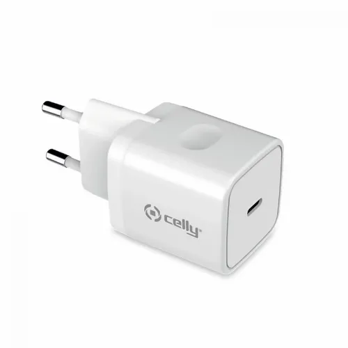 Celly punjač 18W USB-C + bluetooth slušalice bela slika 2