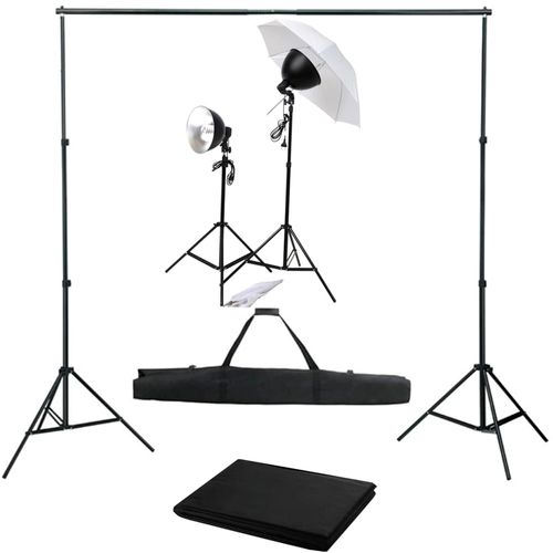 Oprema za fotografski studio sa setom svjetiljki i pozadinom slika 31