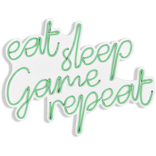 Wallity Ukrasna plastična LED rasvjeta, eat sleep game repeat - Green slika 15