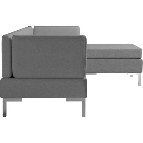 4-dijelni set sofa od tkanine svjetlosivi slika 12