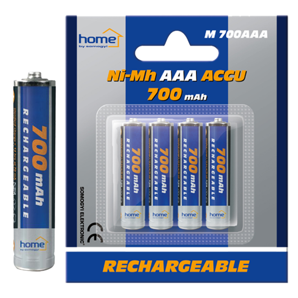home Baterija punjiva AAA, 700mAh, blister 4 kom - M 700AAA slika 1