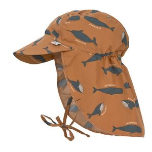 Lässig Kapa sa zaštitom za vrat Flap Hat Whale caramel, 03-06 mj.