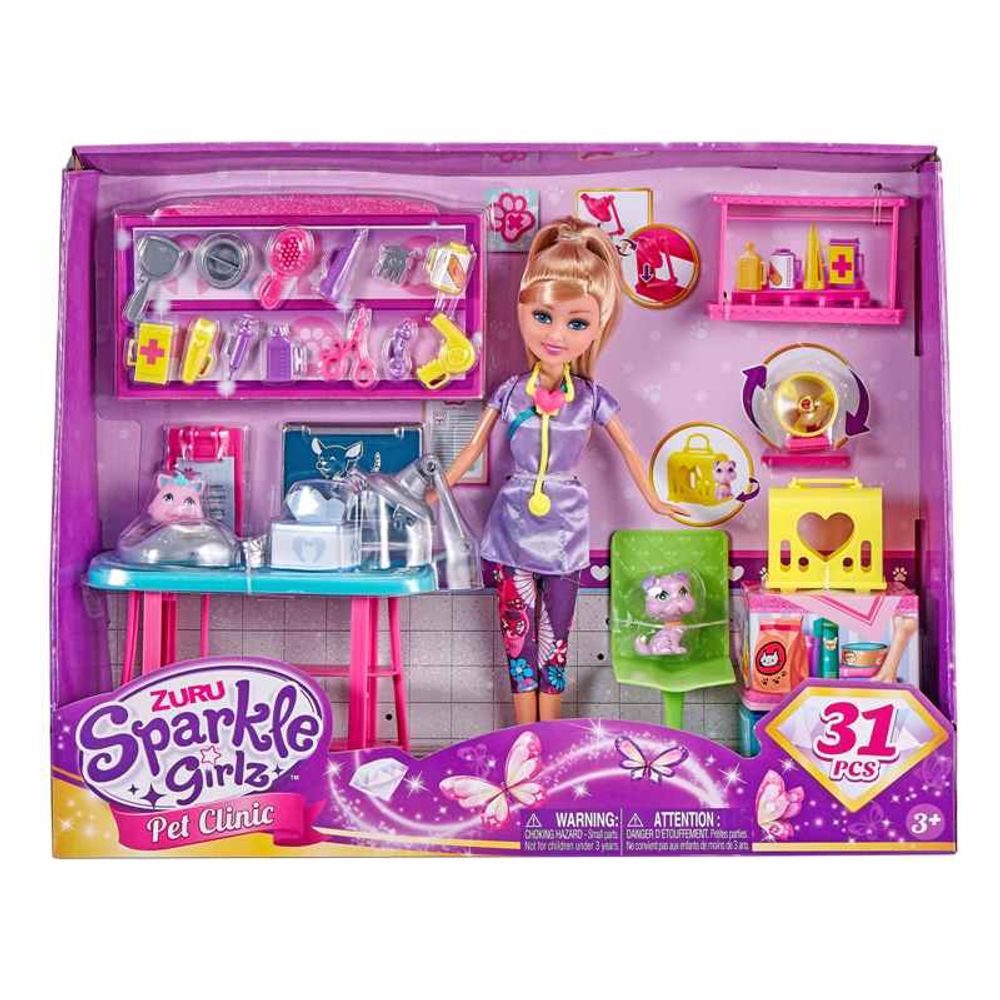 Sparkle Girlz Pet Clinic Veterinarski set sa lutkom slika 1