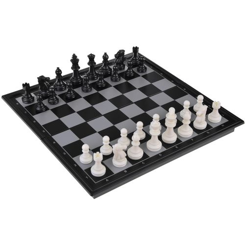 Magnetni set 2u1 šah/dame crno-bijeli slika 3