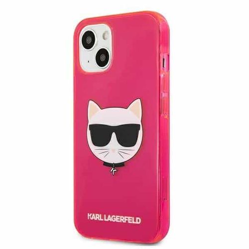 Karl Lagerfeld originalna maska za iPhone 13 mini Glitter Choupette Fluo slika 2