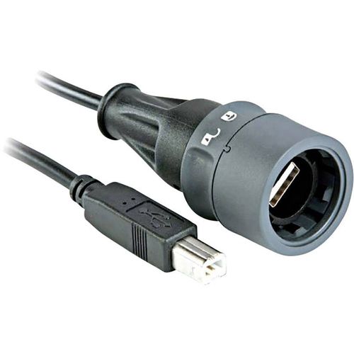 Bulgin USB kabel USB 2.0 USB-A utikač, USB-B utikač 5.00 m crna  PXP6040/A/5M00 slika 2