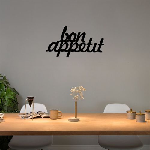 Wallity Metalna zidna dekoracija, Bon Appetit 1 - Black slika 2