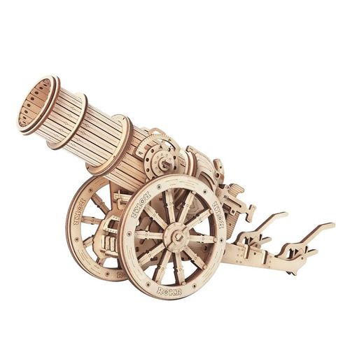 Robotime Medieval wheeled cannon maketa slika 1